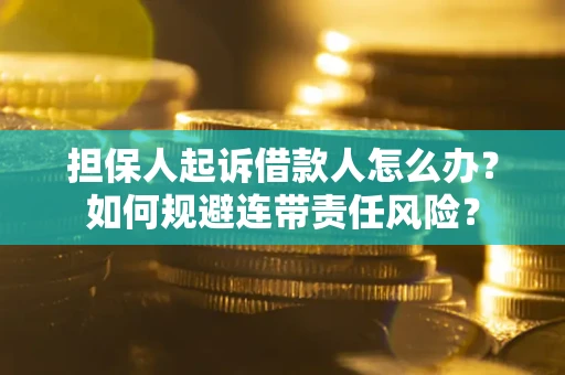 北京担保人起诉借款人怎么办？如何规避连带责任风险？